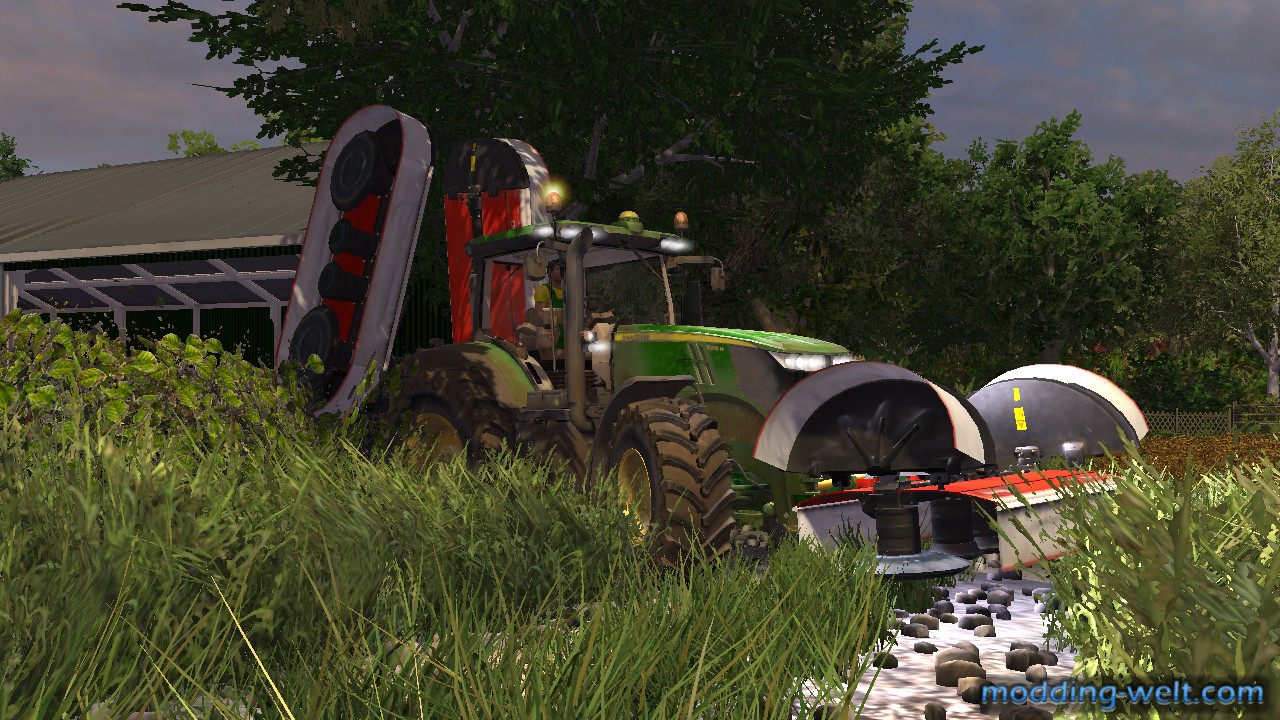 Gras mähen mit John Deere