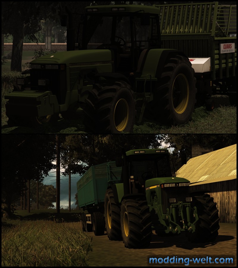 John Deere 8100 und 8200 bei der Arbeit ^^