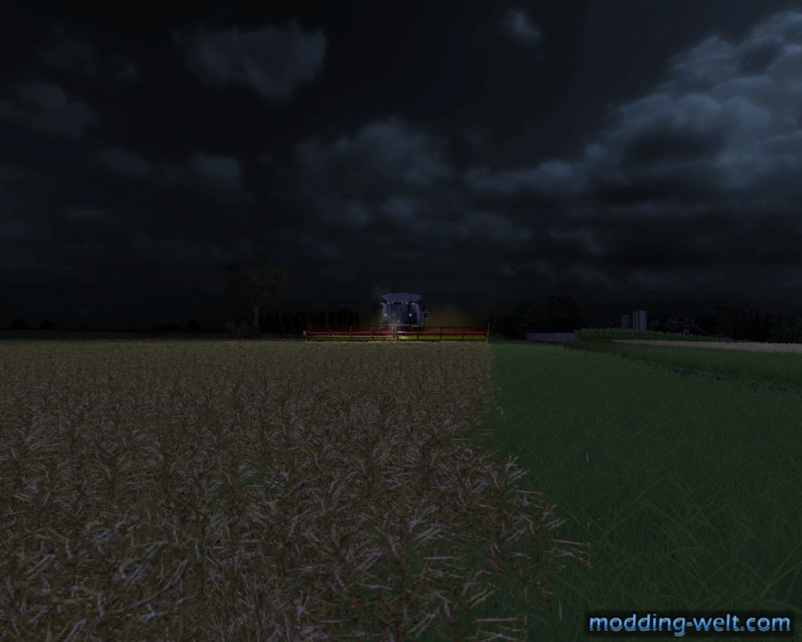 Raps Ernte mit Claas Lexion 770TT bei Nacht