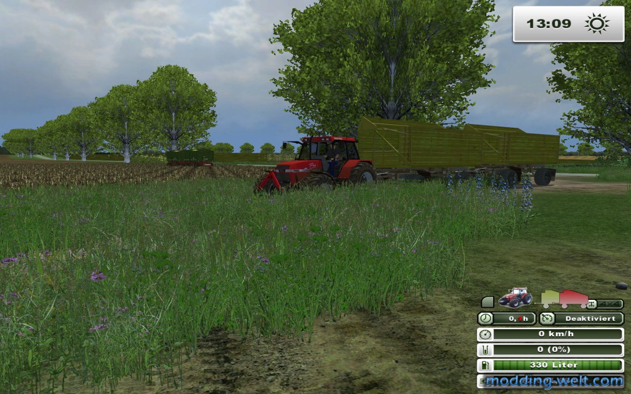 Case Maxxum 5150 beim Silage abfahren