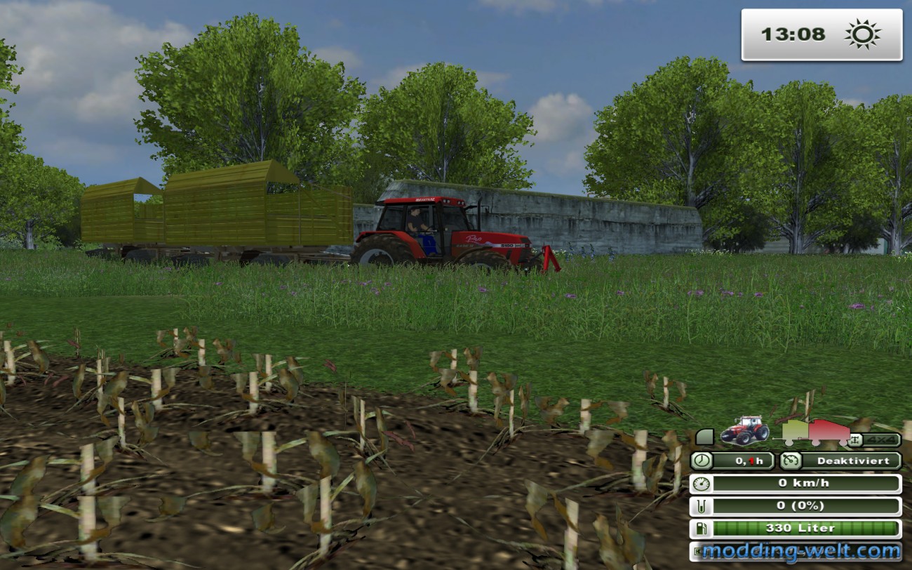 Case Maxxum 5150 beim Silage abfahren