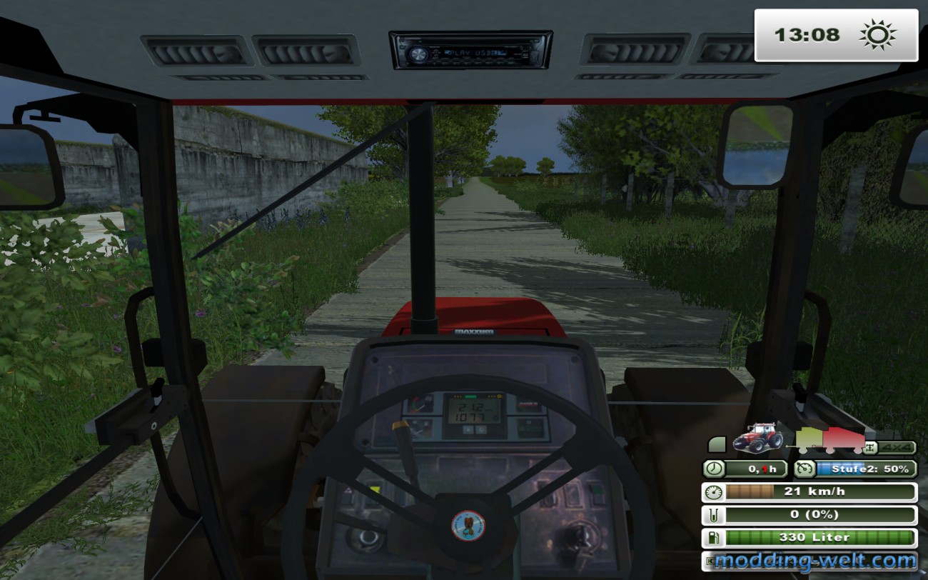 Case Maxxum 5150 beim Silage abfahren