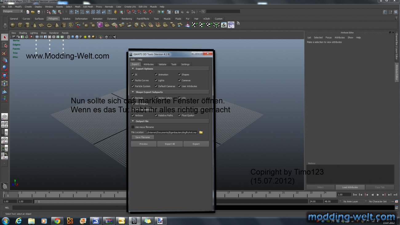 maya I3D Exporter Installieren