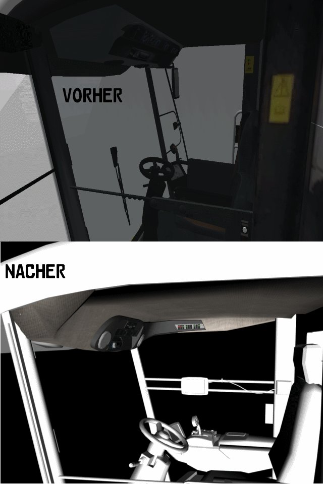 Lexion 550 Umbau der Kabine
