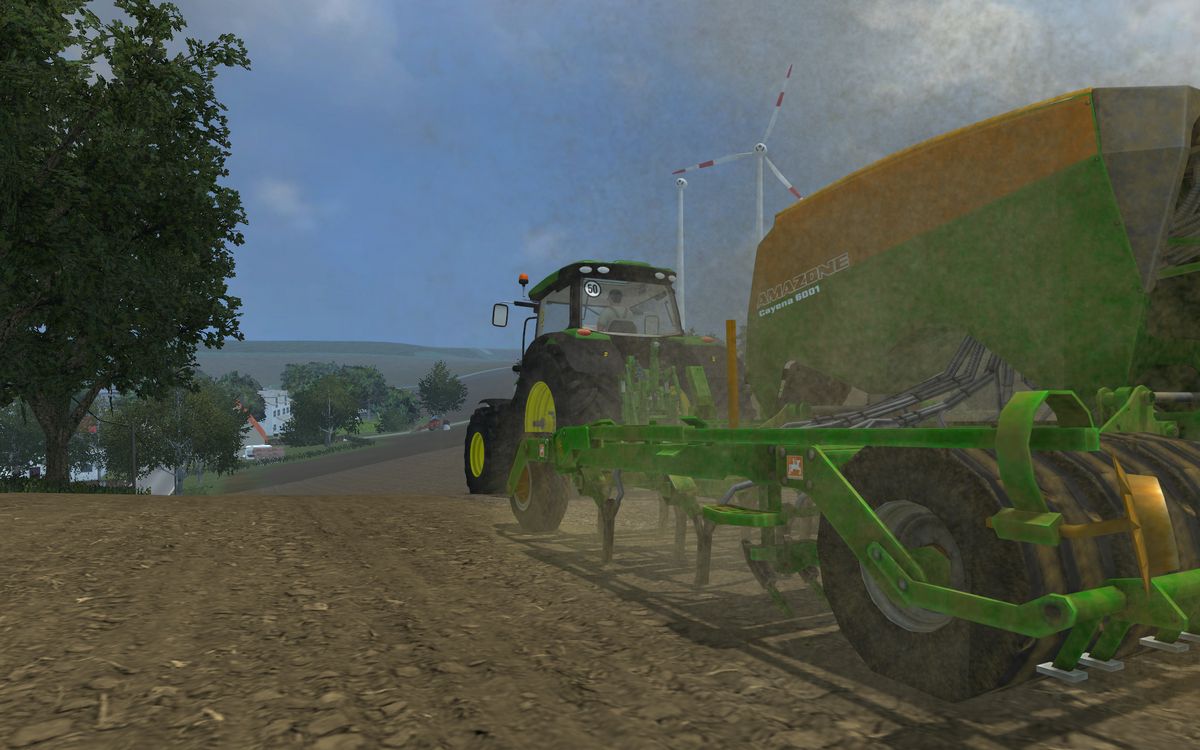 John Deere & Amazone bei der Raps Aussaat.