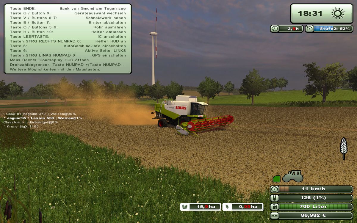 Besser is das. Claas Lexion 550 im LS 2013.