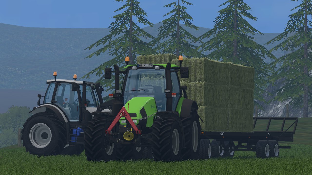 Ballen fahren mit Deutz Agrotron 135 MK3 und Lamorghini R6.130