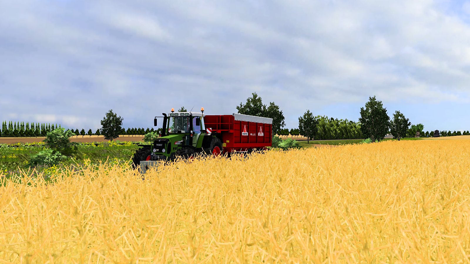 Raps Ernte mit dem Fendt 820 TMS und Annaburger