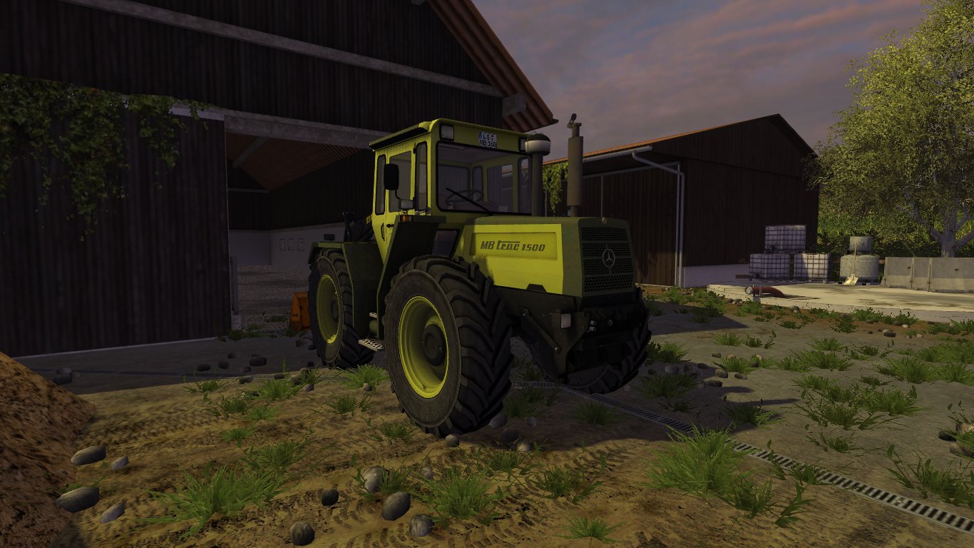 MB Trac 1500 am Abend nach dem Mistladen