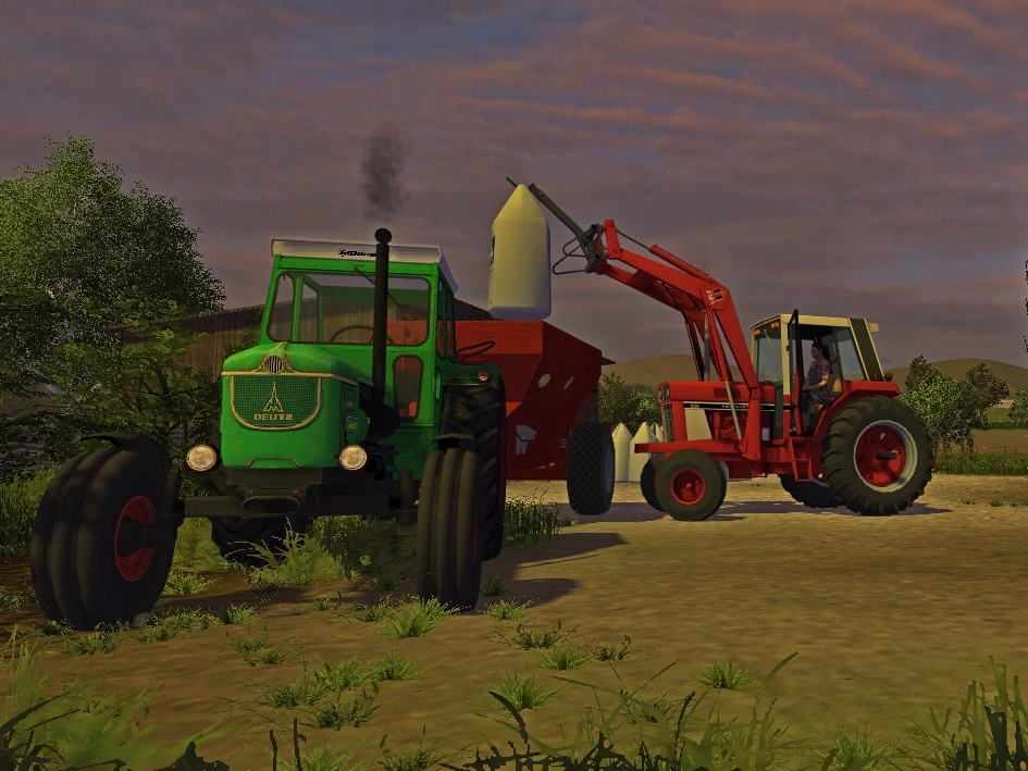 Deutz D8005 mit Sekura Kabine und IH 986 beim Düngerladen :)
