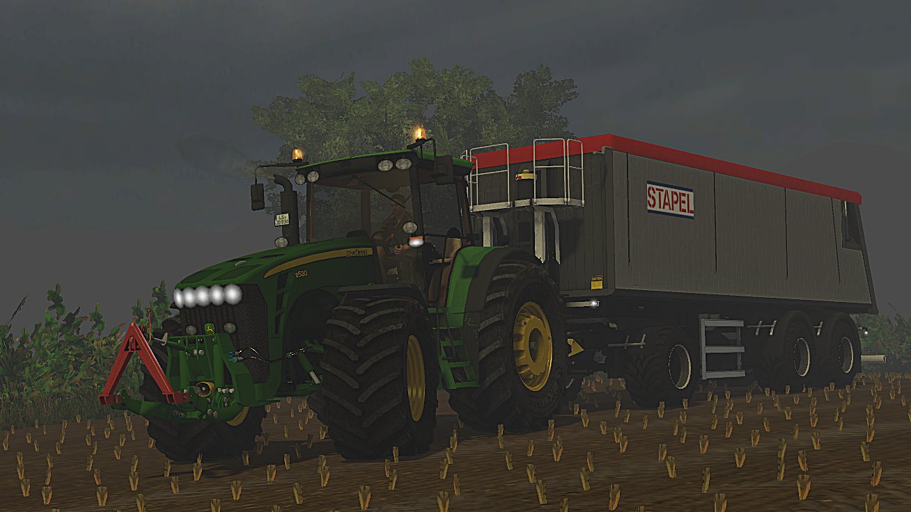 John Deere 8530 und Stapel Mulde :)