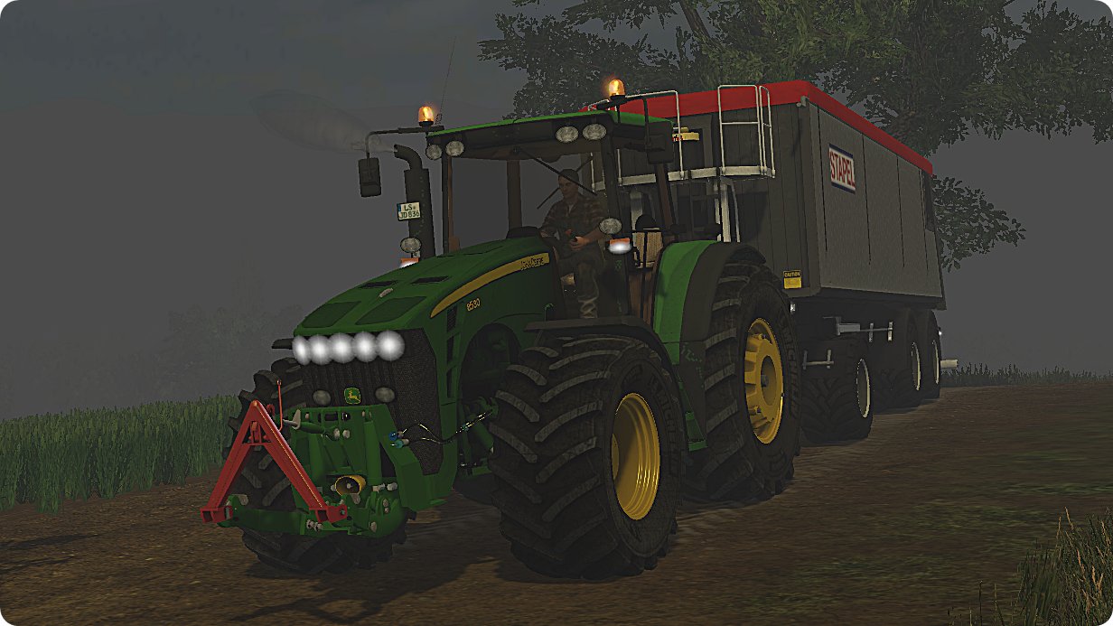 John Deere 8530 und Stapel Mulde :)
