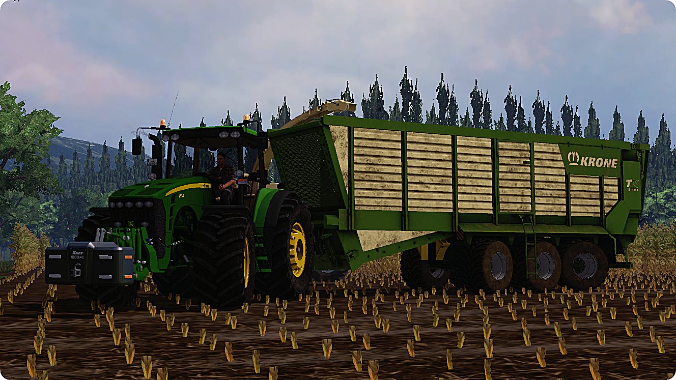 John Deere 8530 und Krone TX 560 D