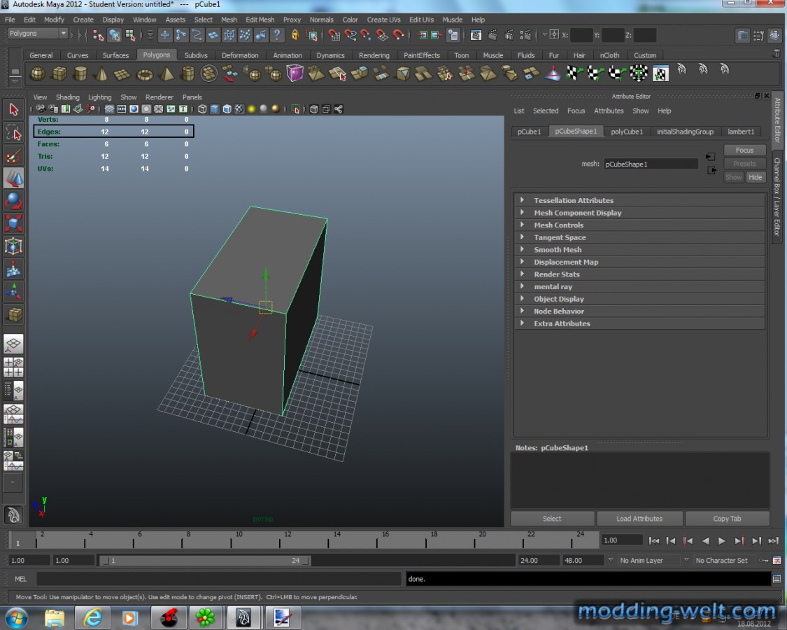 Polycount einblenden