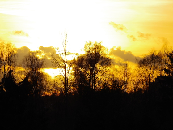 Sonnenuntergang aus dem Fenster :D