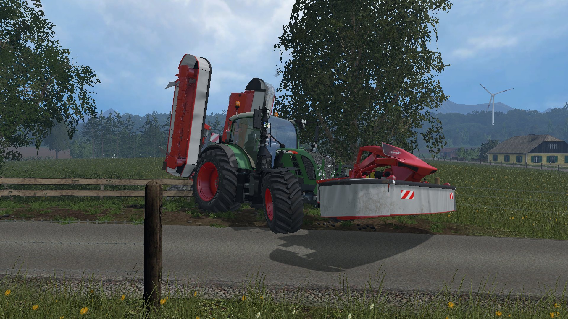 Gras Mähen für die Kühe.
