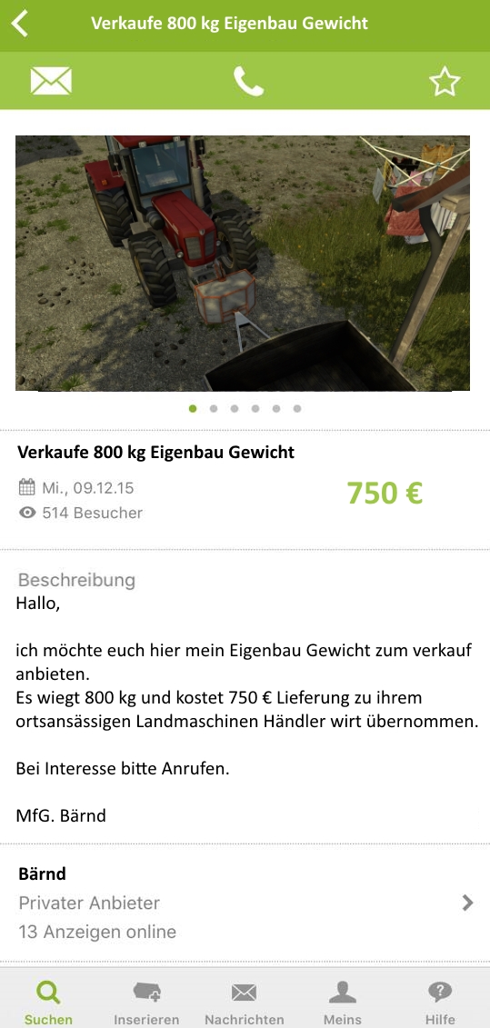 Jemand Interesse ?