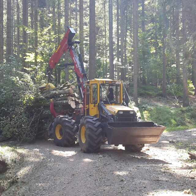 Schwere Maschinen im Forst