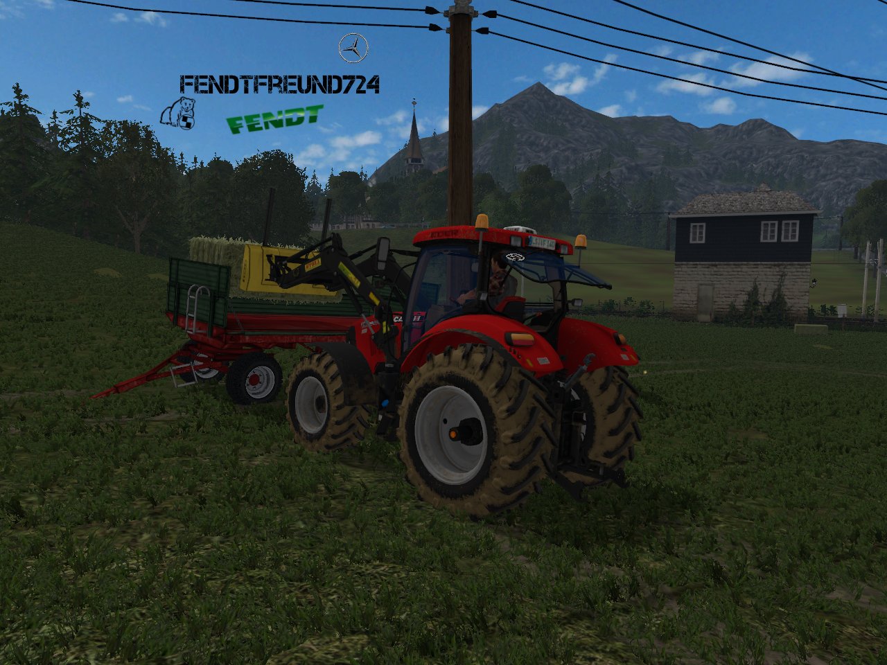 Ballenaufladen auf meinen neuen eigenbau Ballenwagen. :D