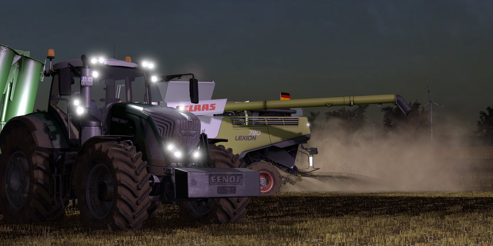 Dreschen bei Nacht