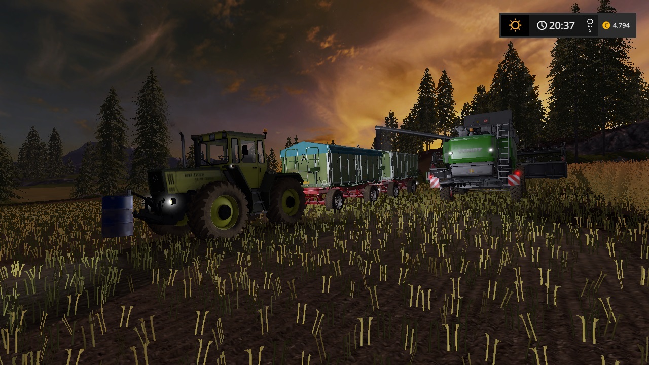 Dreschen am Abend ^^