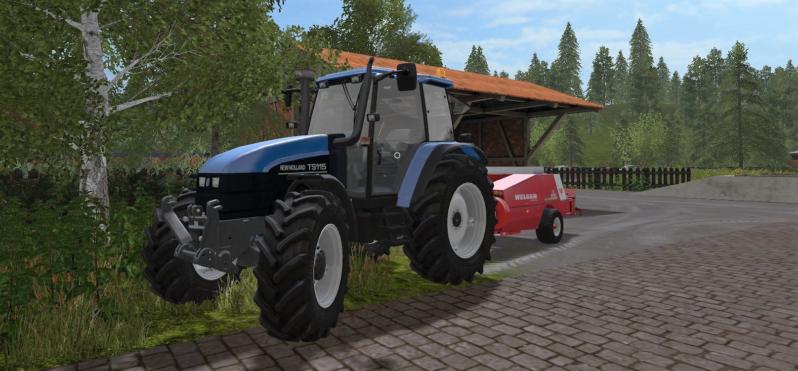 Pressen Fahren mit der Welger und dem New Holland TS 115