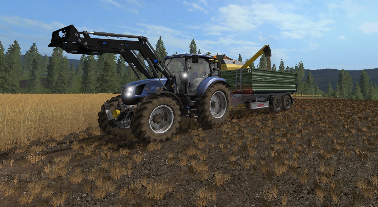 Mit dem New Holland T6.175 Roggen abfahren