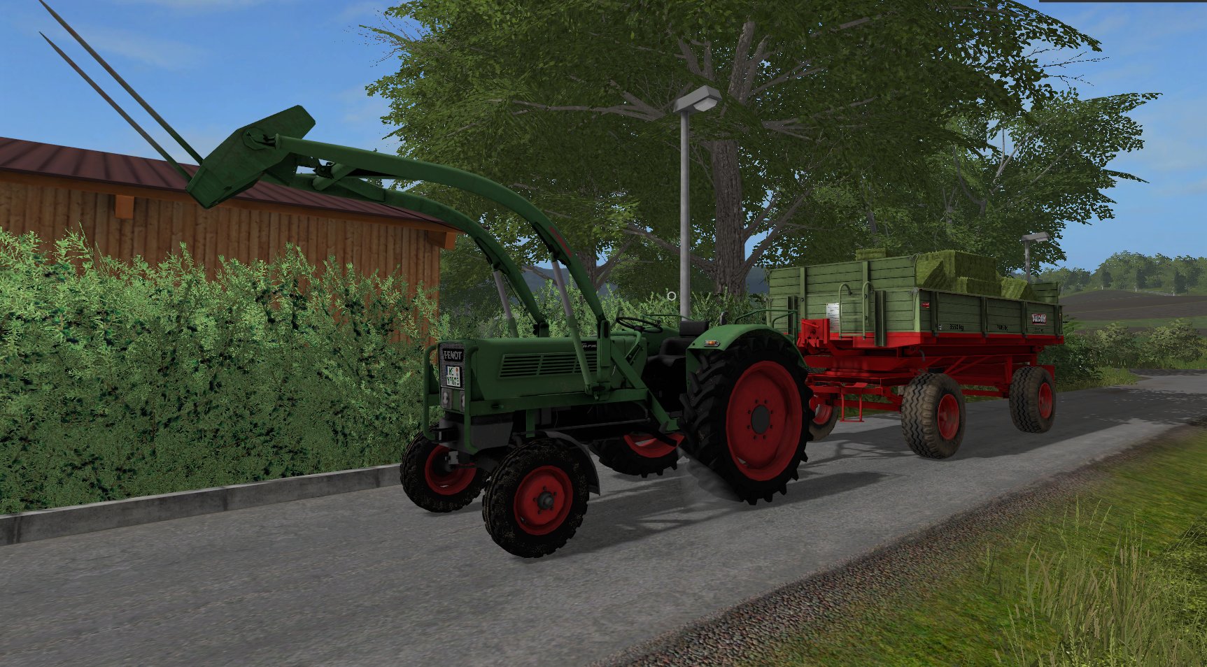 Mit dem Fendt 2DE Ballen Fahren