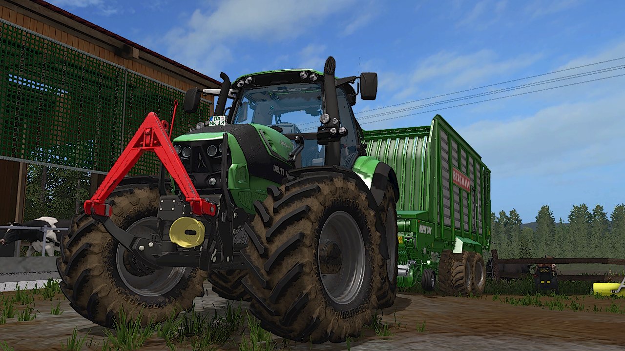 Deutz 6160 TTV mit Bergmann Ladewagen