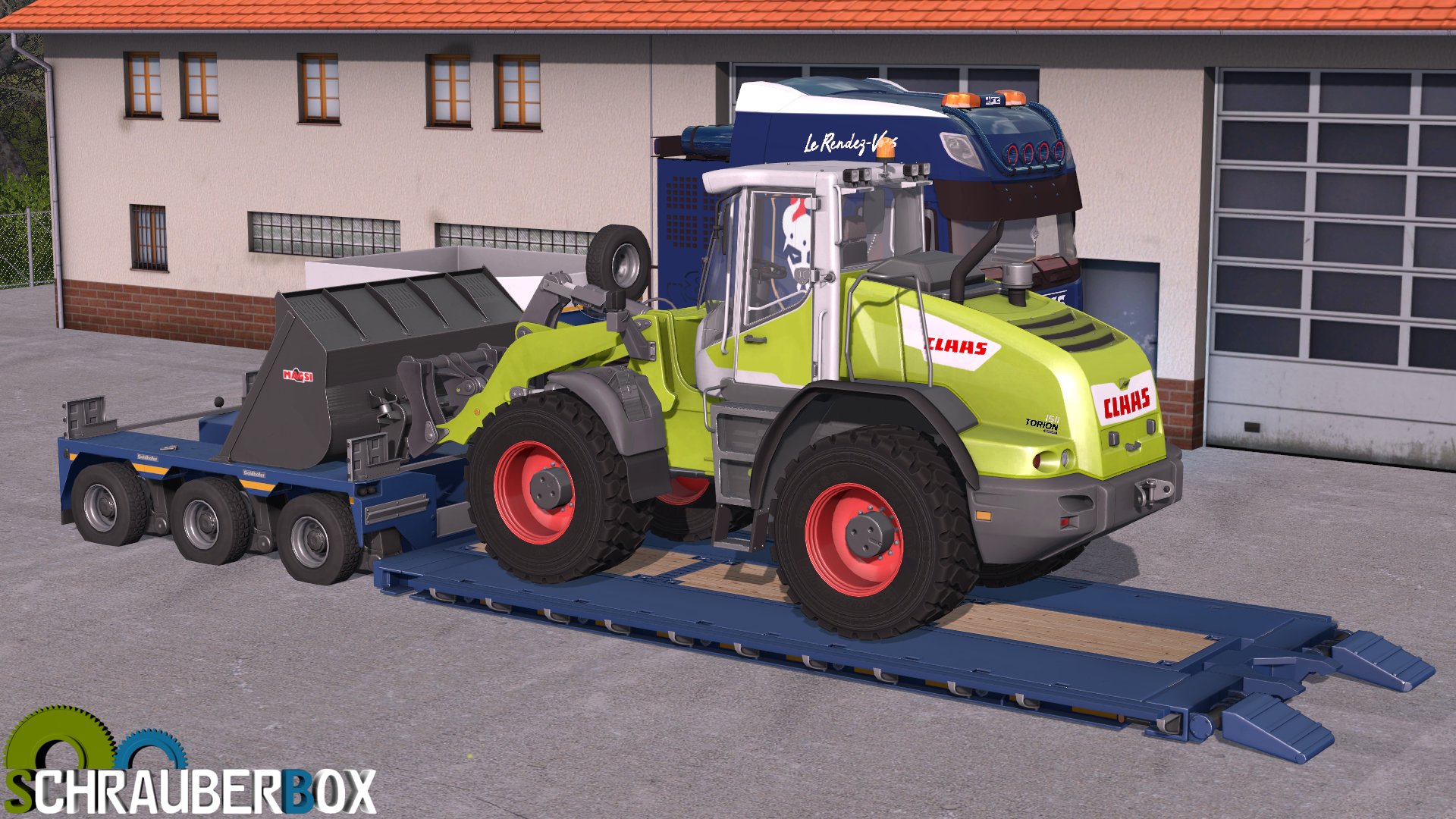 Claas Torion 1511 verladen