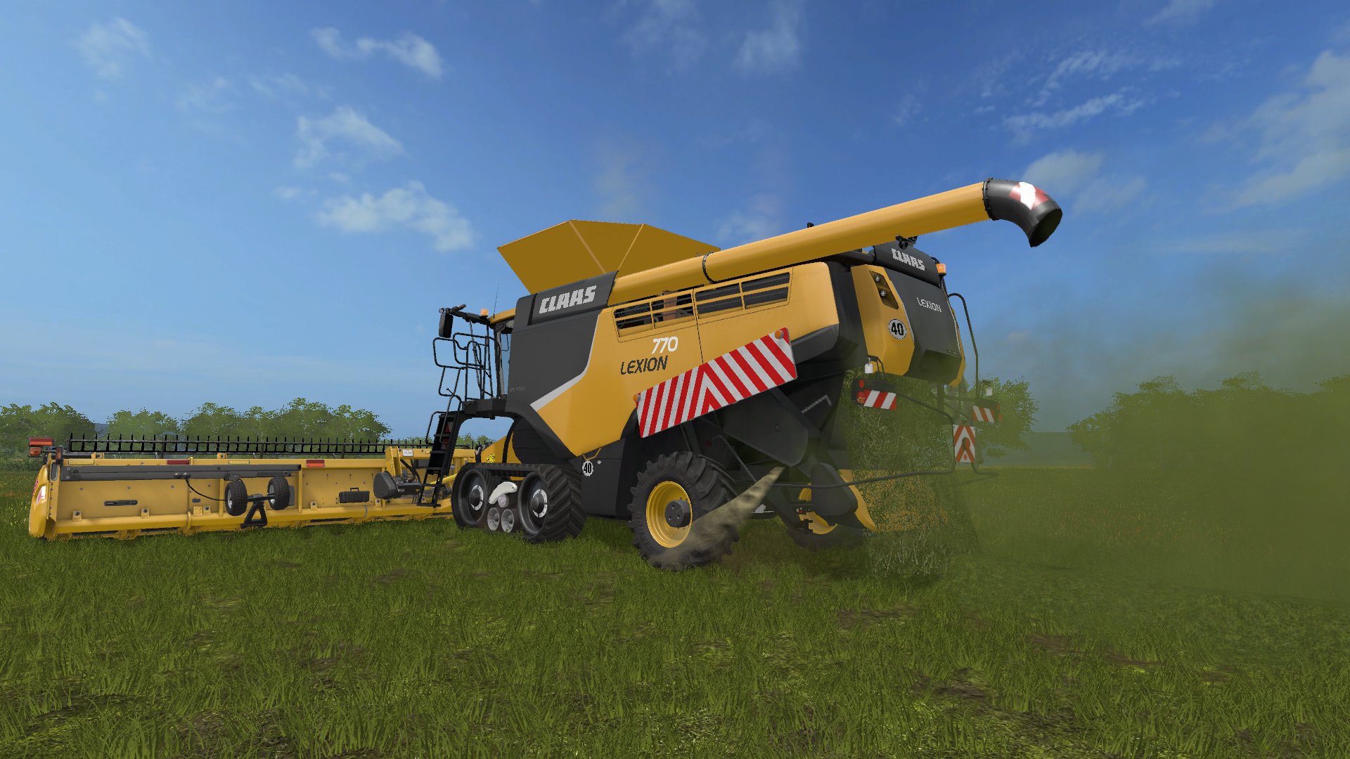 Mit dem CAT am Grassamen dreschen