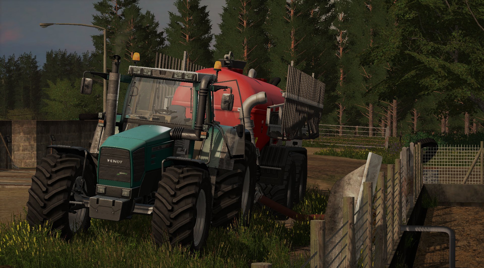 Fendt 926 Vario und ein System Meyer Lohne REKORDIA Tandem MXL mit angehängtel Schleppschlauch