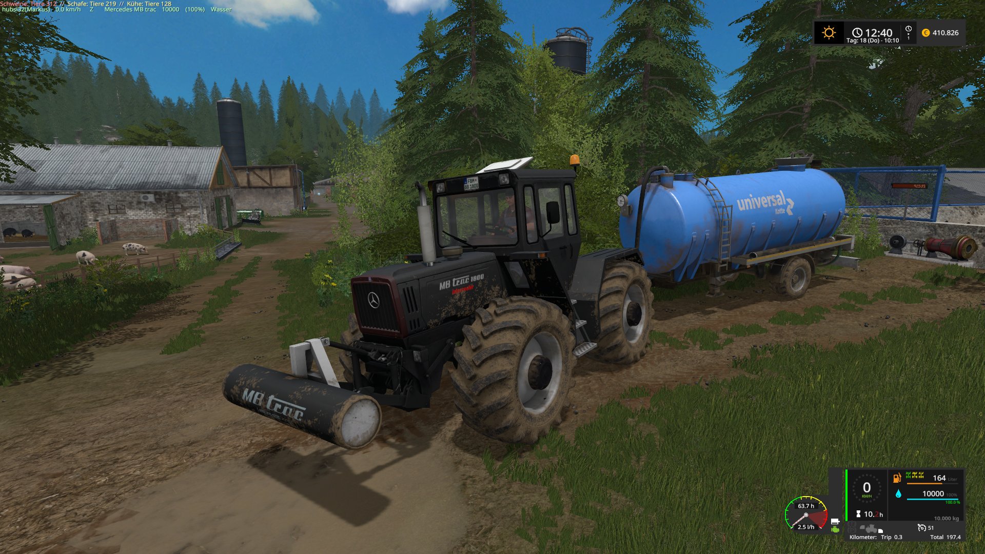 Wasser fahren auf der Hof Bergmann-Reloaded!!