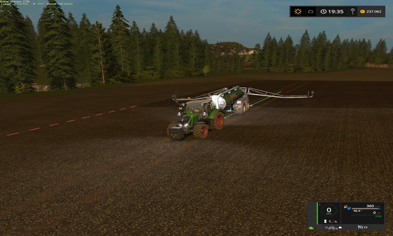 Güllefahren am Abend mit dem Fendt 724 und Kotte Garant