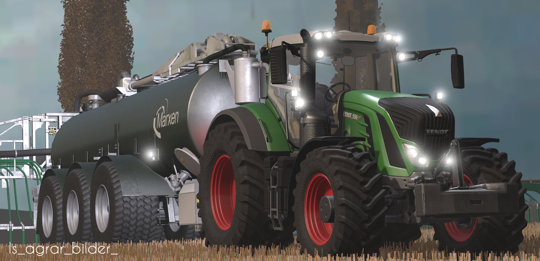 Schier am Gülle fahren