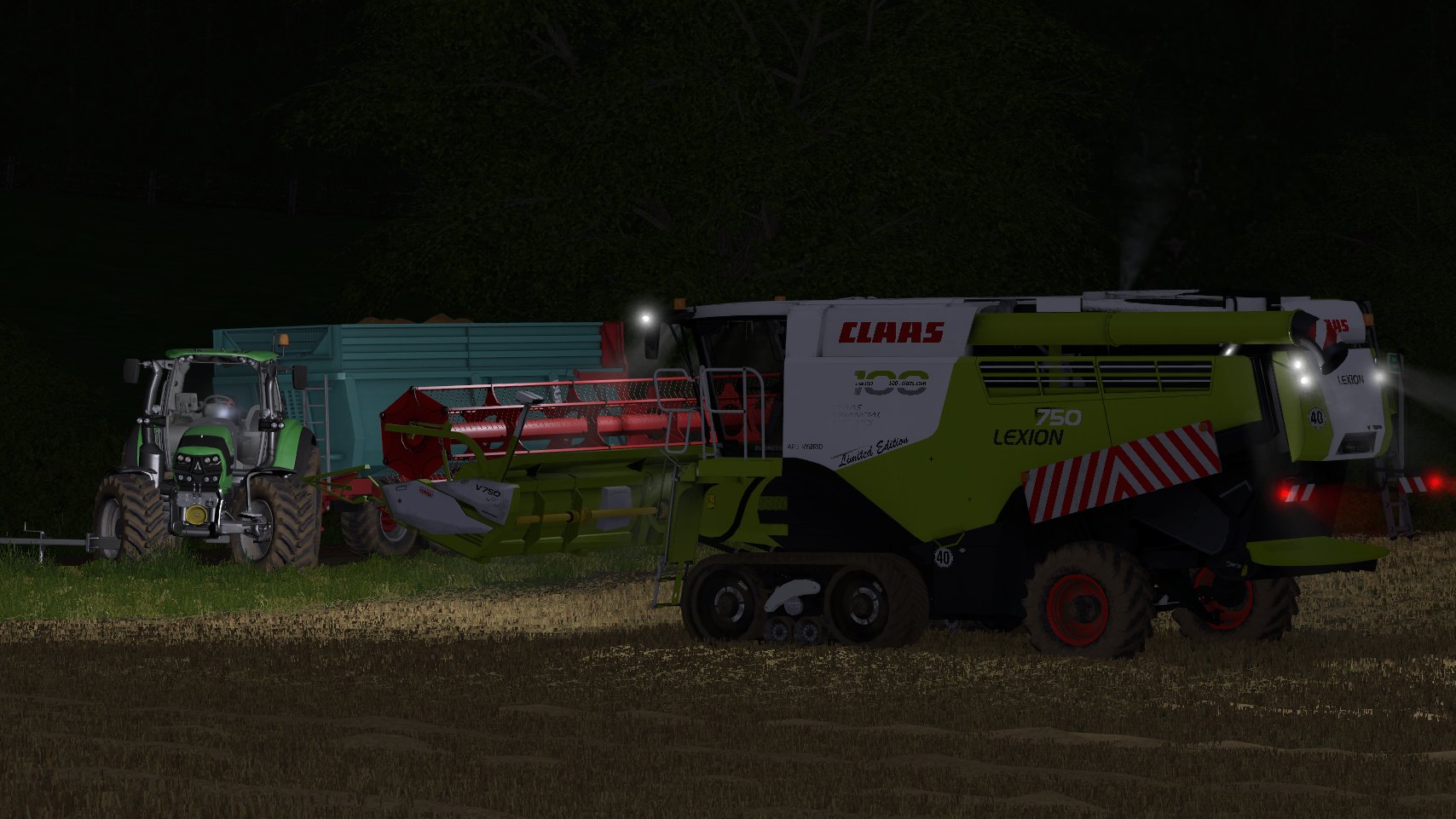 Gerste dreschen mit dem Lexion 750