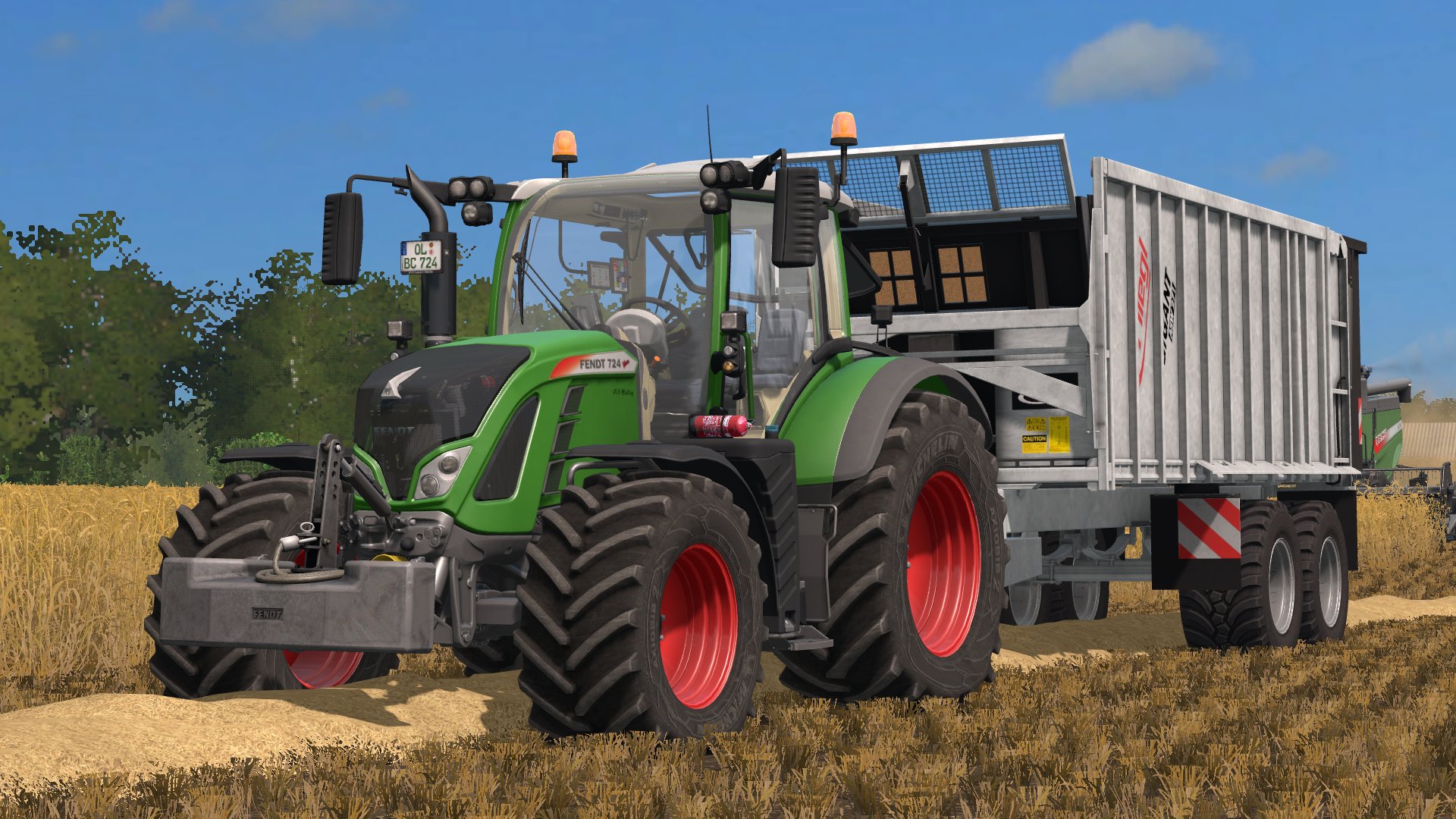 Fendt 724 in der Gerste Ernte