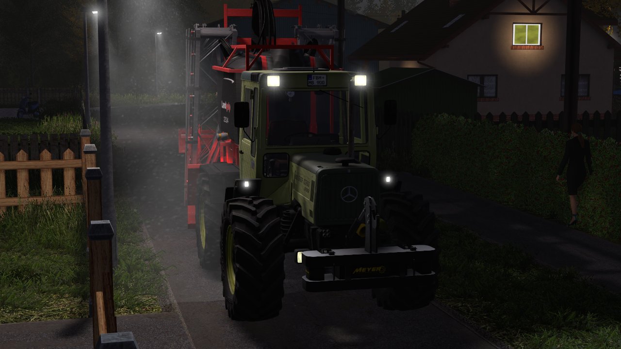 Abends Spritzen mit dem Trac