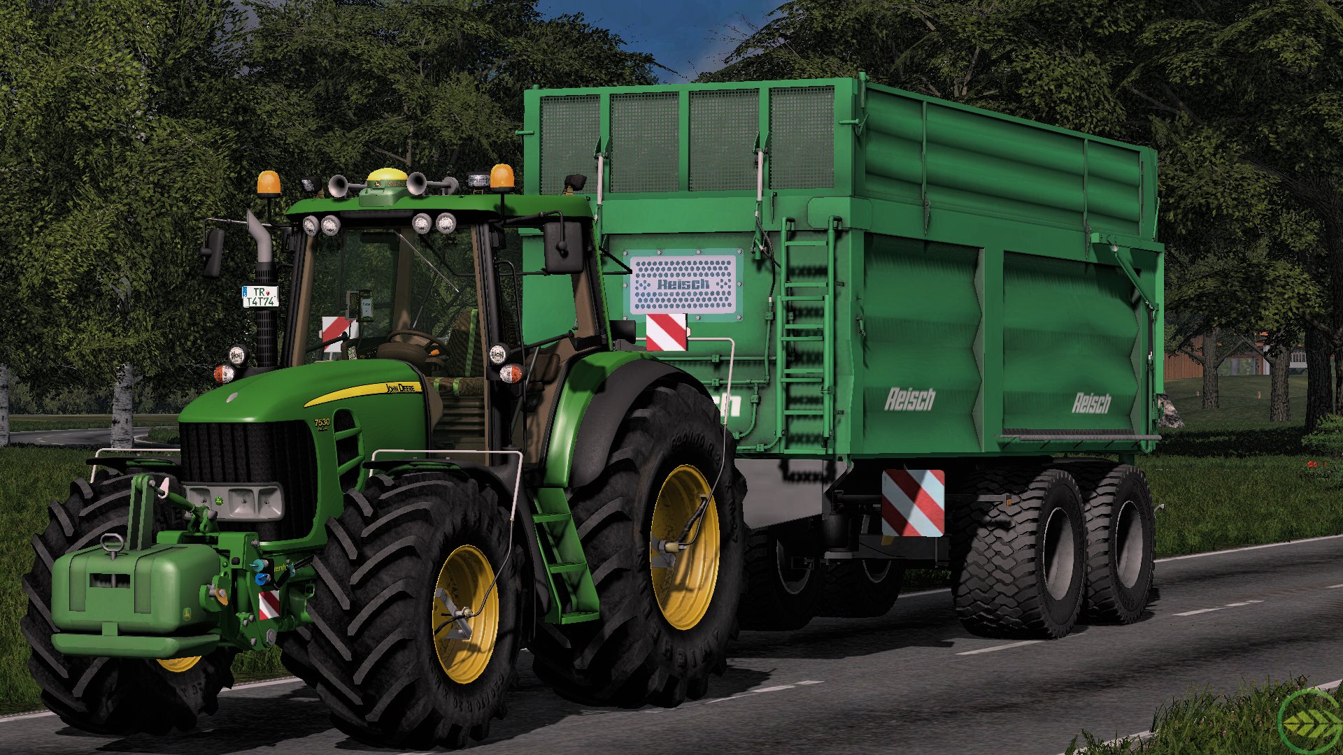 Unterwegs JD 7530 + Reisch