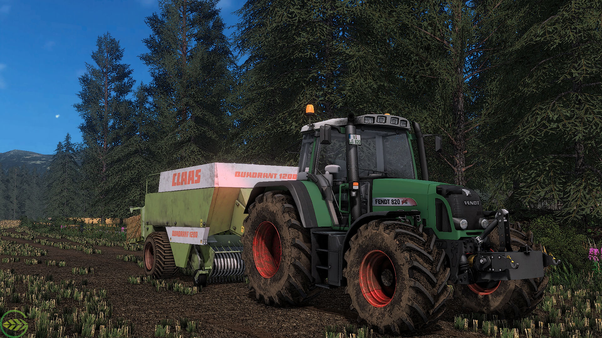 Fendt 820 + Claas Quadrant 1200