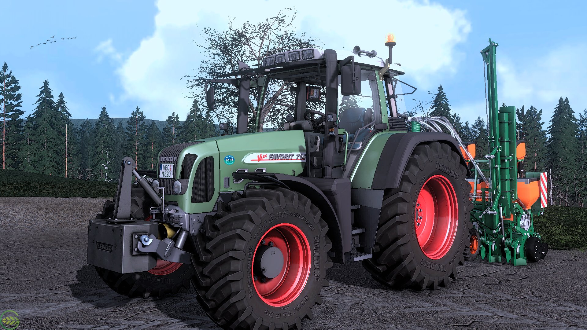 Fendt 714 TMS + Amazone