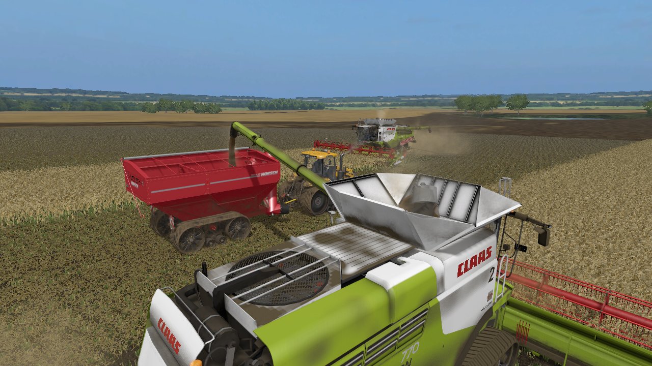 1 Claas Lexion 770 und 1 Claas Lexion 780 fressen sich durch die Gerste