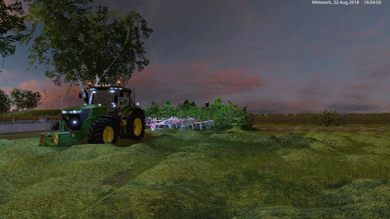 mit den john deere und schwarder am feld