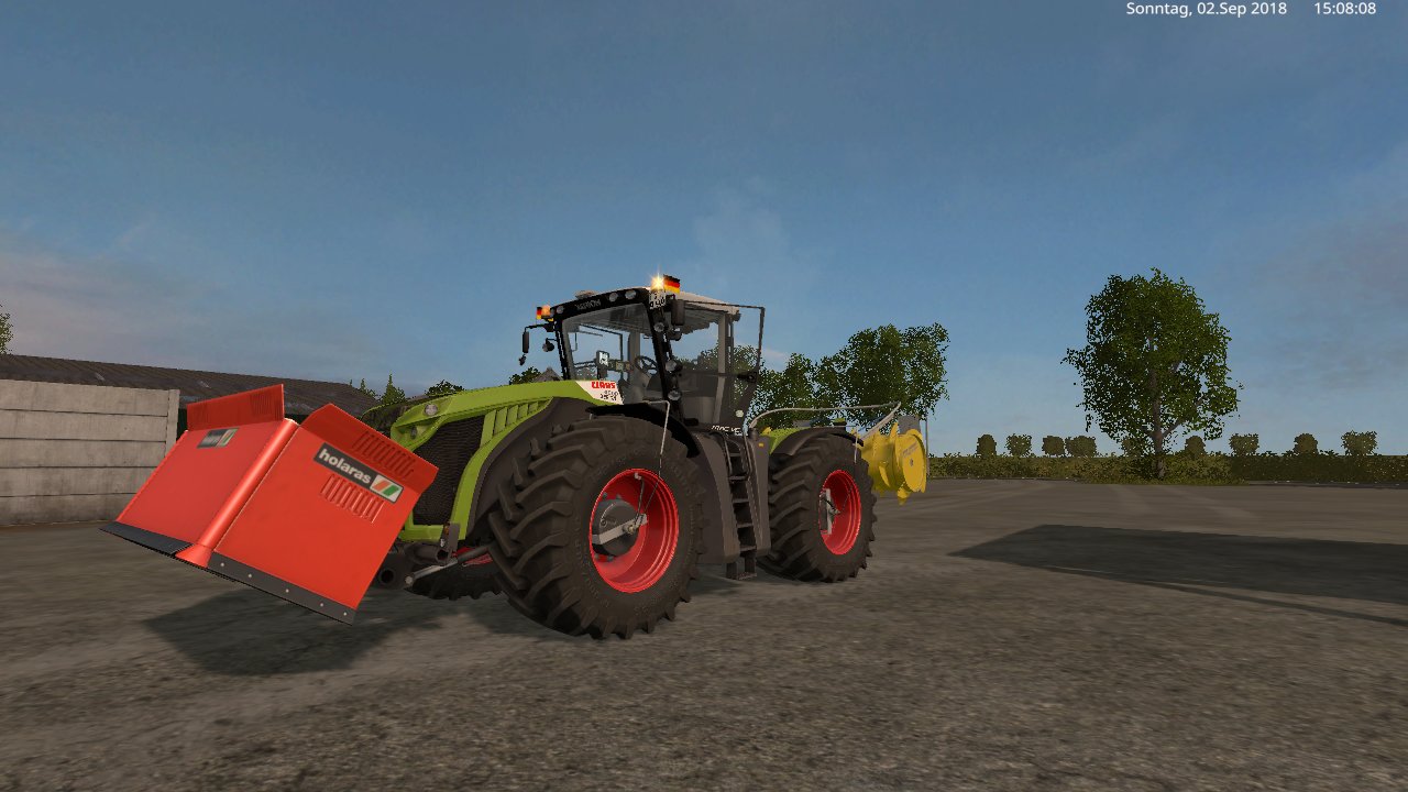 mein neuer walz schlepper claassmit silowalze und schideschild