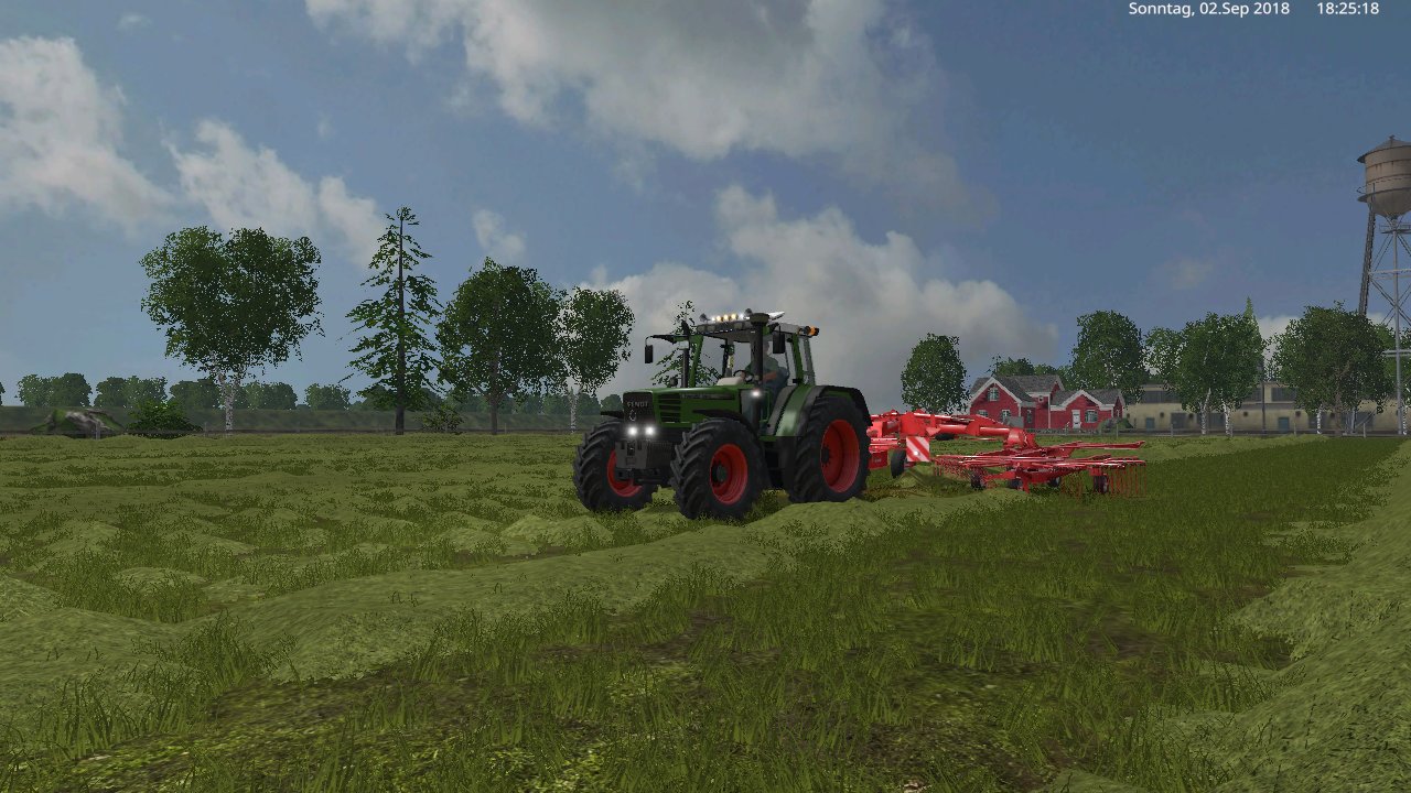 mit den fendt 500 und kuhn schwarder am feld