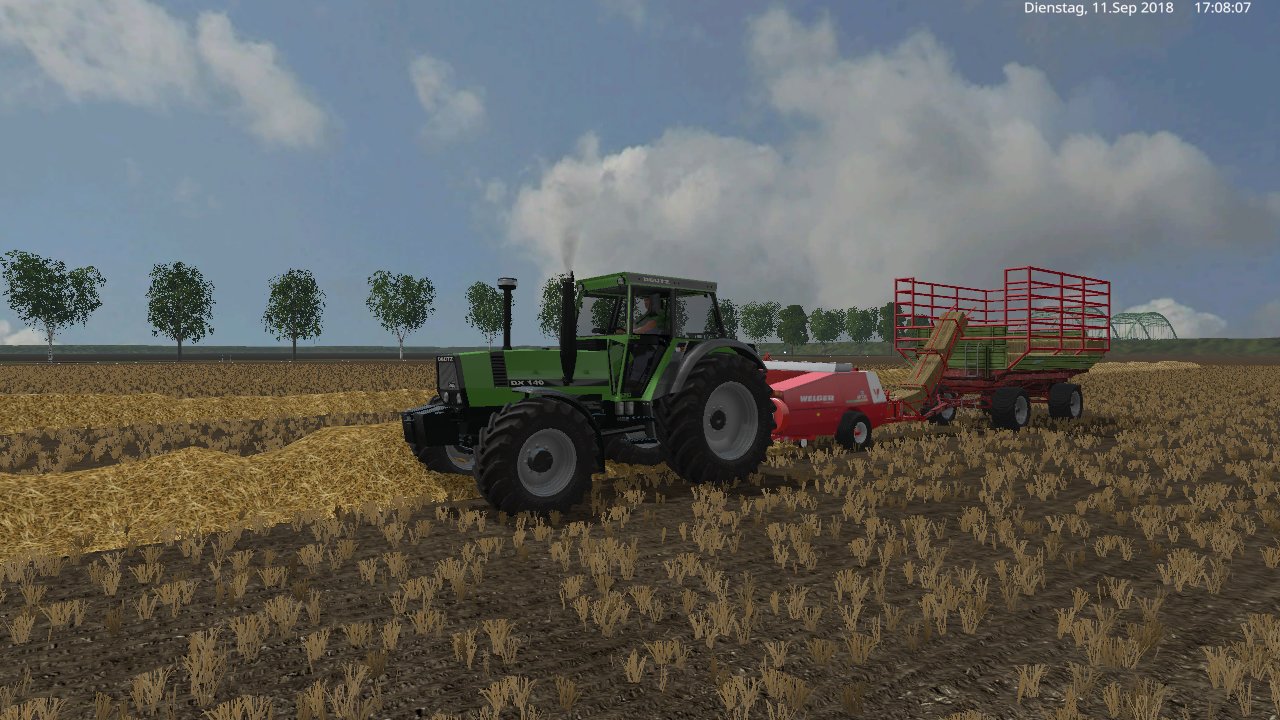 ich habe mal den alten deutz dx140 raus geholt und die welger ap 730 hd ballen pressen