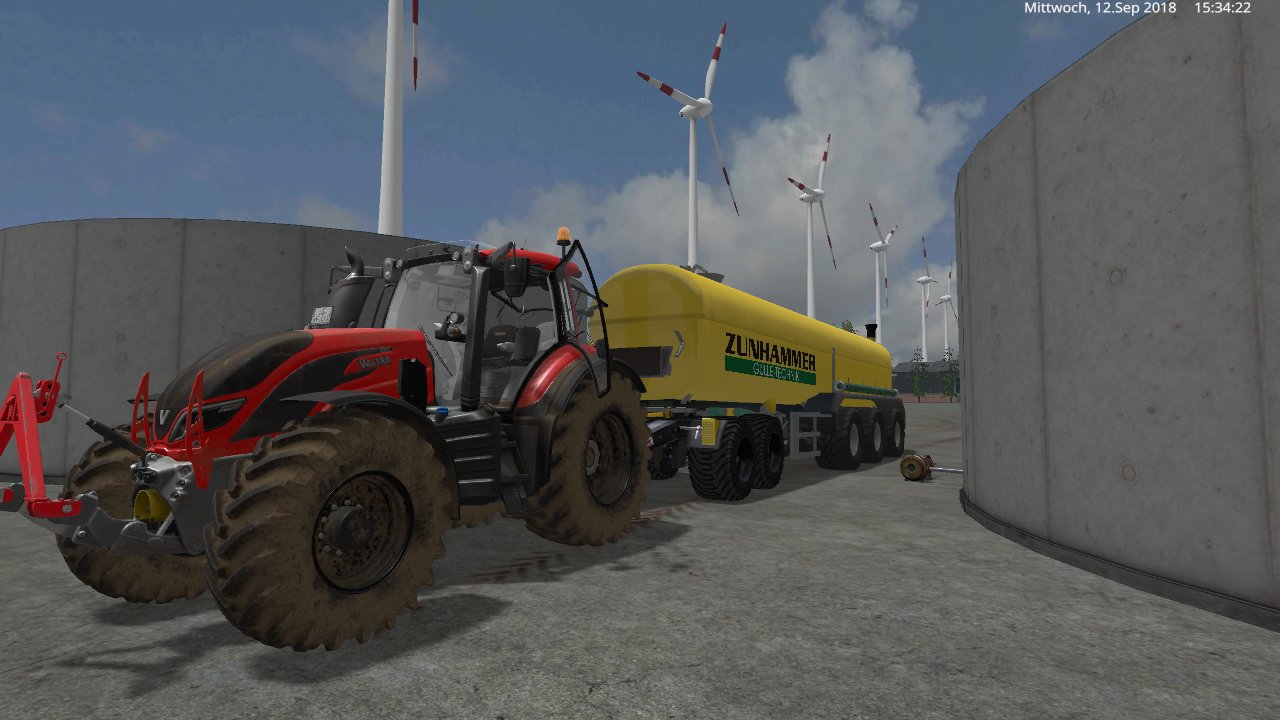 heute mit den valtra t serie und zunhammer zubringer gülle umfahren zum lager