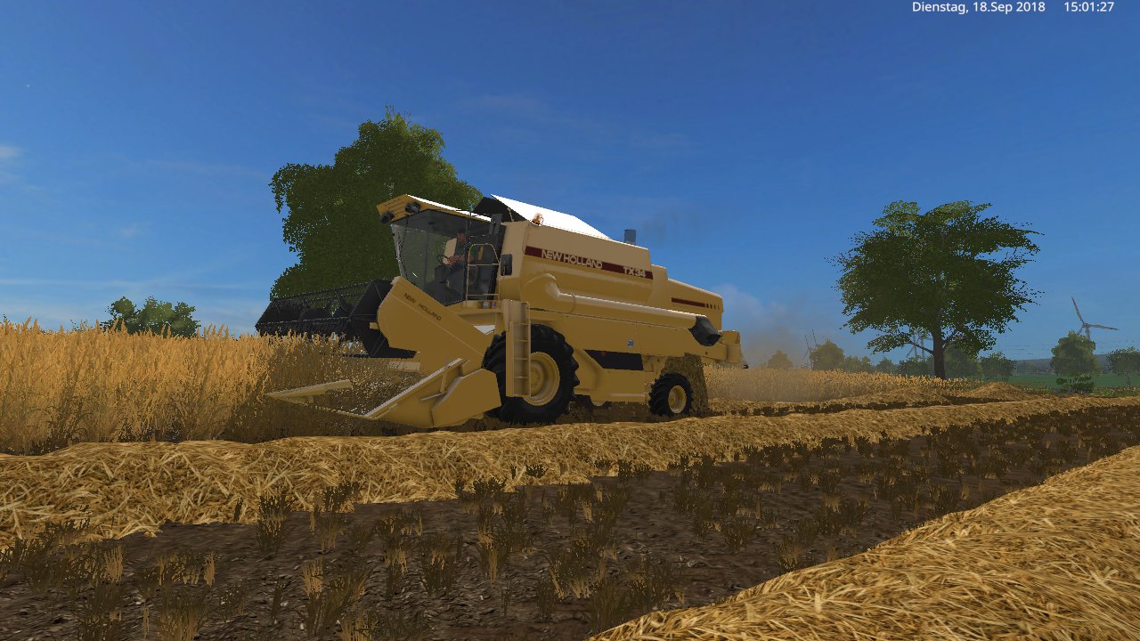 heute mit den new holland tx 34 am weizen drechen
