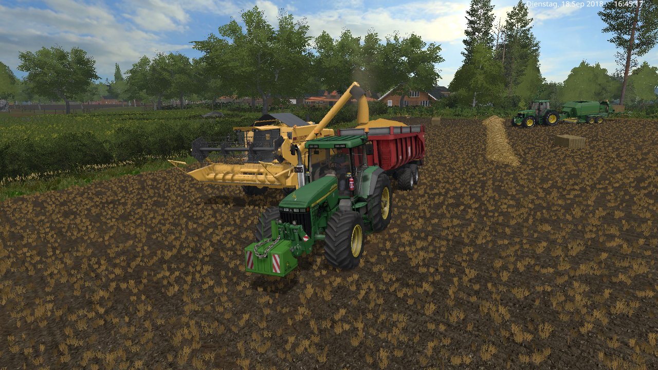 weizen ab fahren mit den john deere 8400 und den kipper gilibertpro 1800