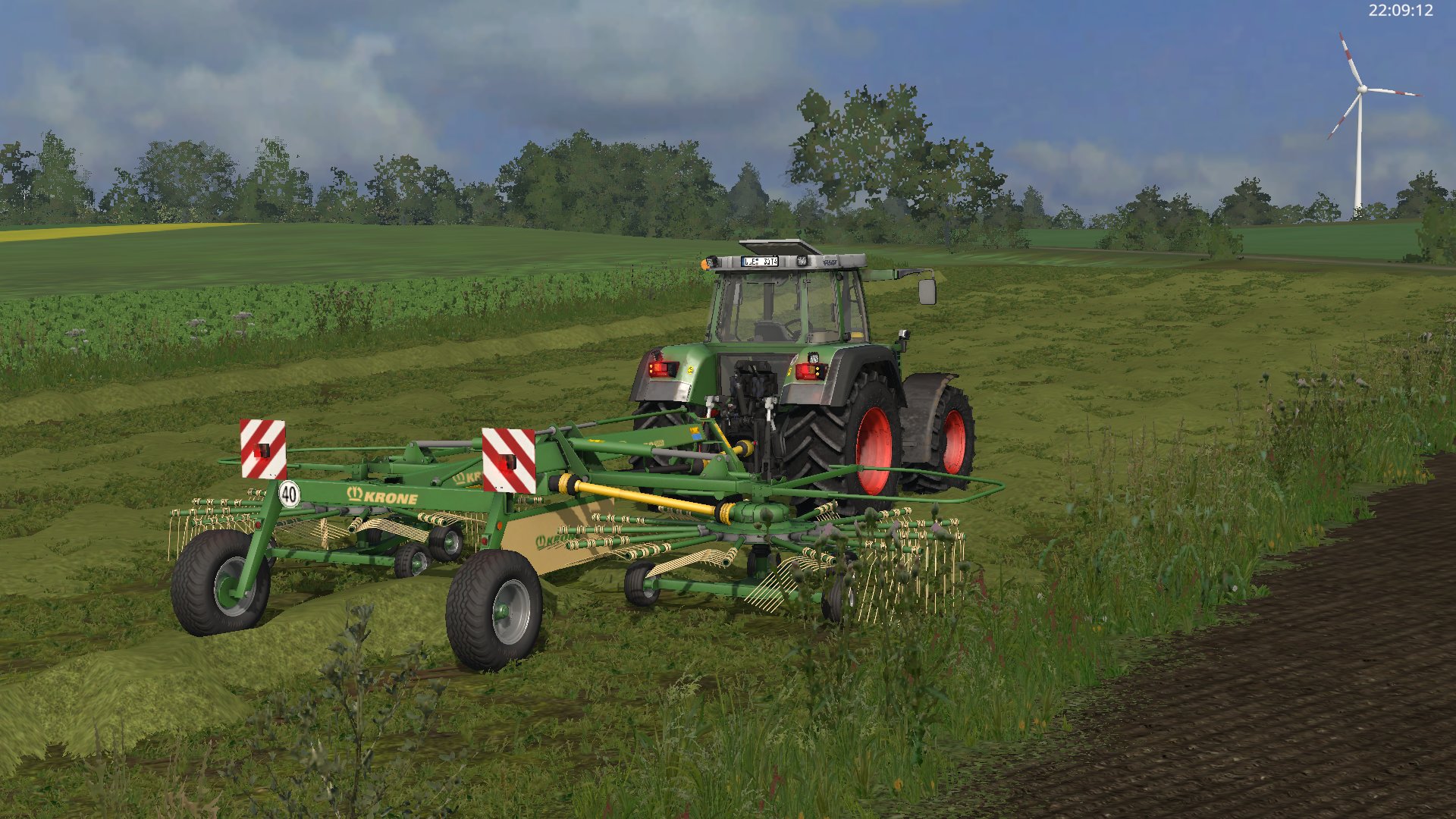 Fendt 514C + Krone Swadro